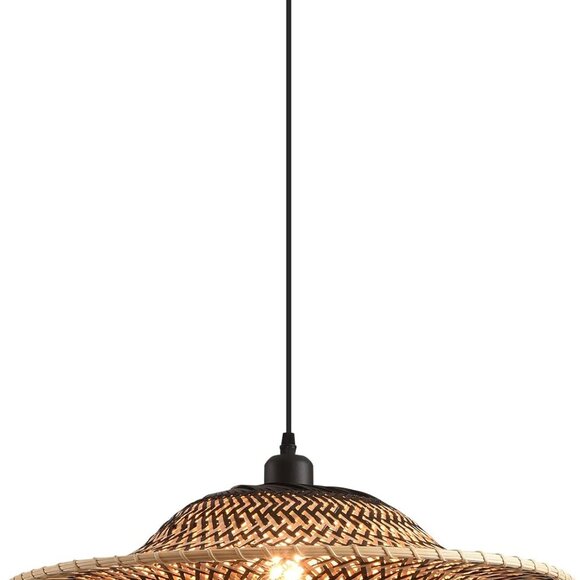 Natural Woven Pendant Light Fixture - Picture 8 of 10